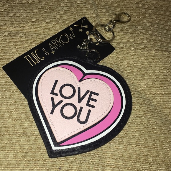 💝NWT Heart “Love You” Keychain/Purse Charm - Picture 4 of 7